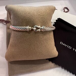 David Yurman classic cable buckle bracelet with diamonds